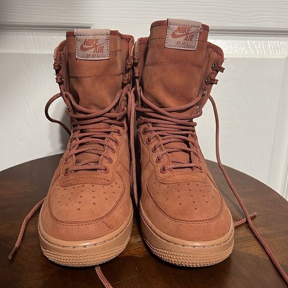 🔥🔥 NIKE AIR FORCE 1 SF  Women Size 8.5 - DUSTY PEACH 857872-202 - EUC - *Read* - Picture 6 of 16